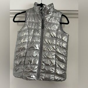 Girls sizes 8/10 H&M Silver Puffer Vest